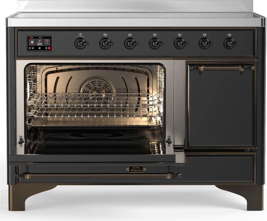 Ilve UMIB48QNR3MGB Matte Graphite With Burnished Trim