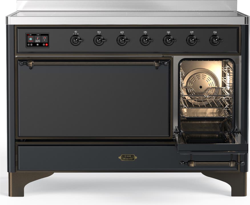 Ilve UMIB48QNR3MGB Matte Graphite With Burnished Trim
