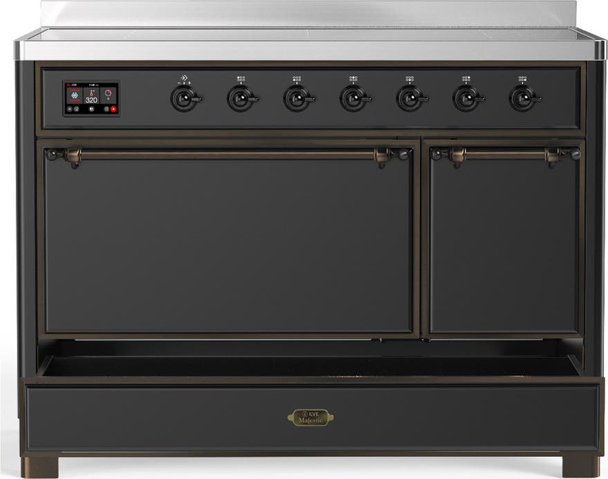 Ilve UMIB48QNR3MGB Matte Graphite With Burnished Trim