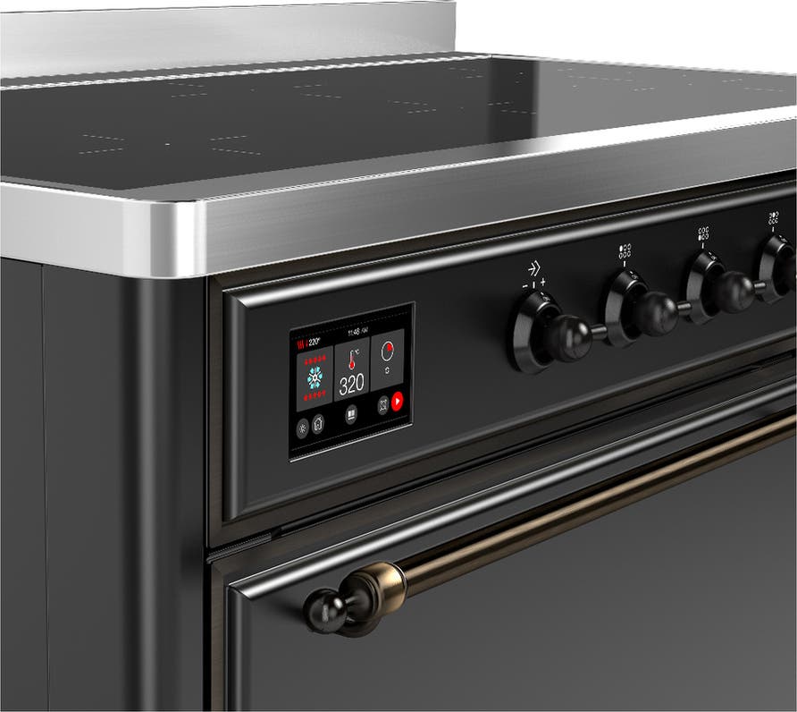 Ilve UMIB48QNR3MGB Matte Graphite With Burnished Trim