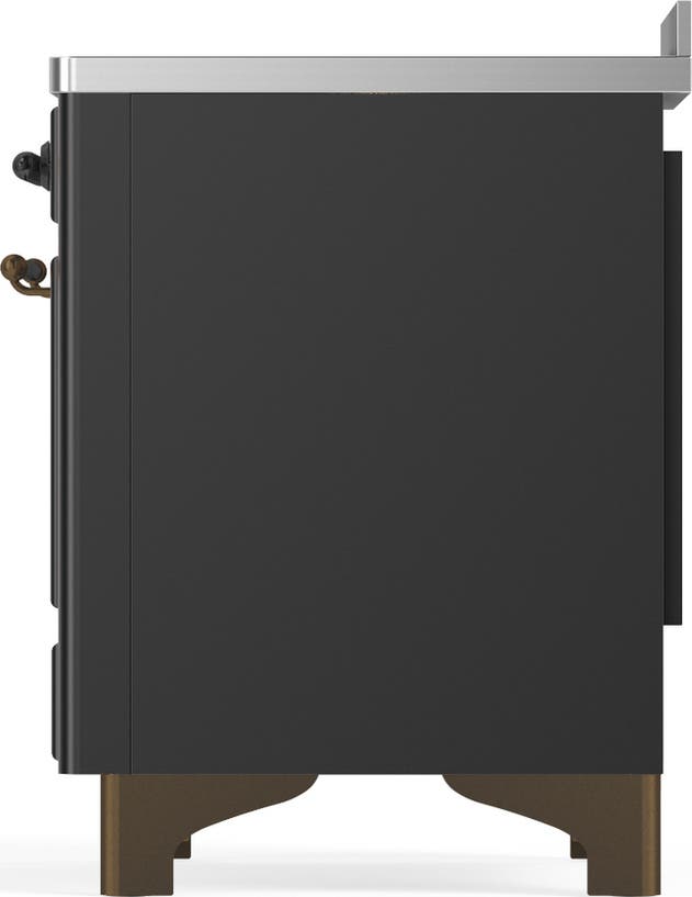 Ilve UMIB48QNR3MGB Matte Graphite With Burnished Trim