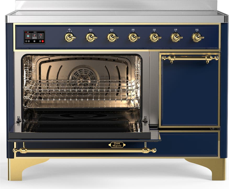 Ilve UMIB48QNR3MBG Midnight Blue With Brass Trim