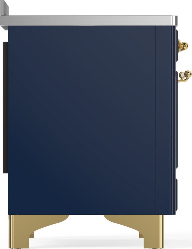 Ilve UMIB48QNR3MBG Midnight Blue With Brass Trim