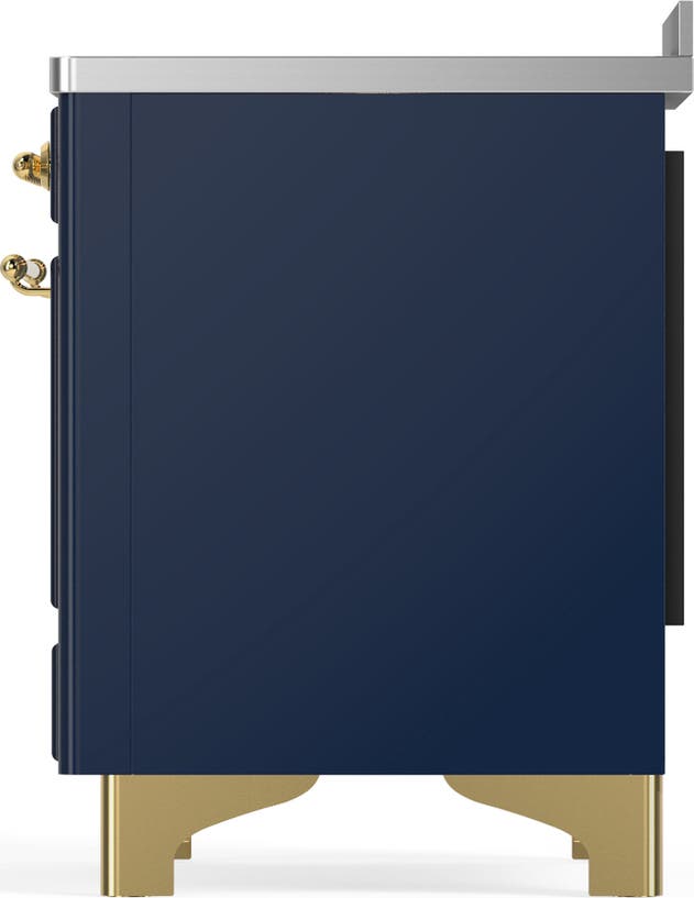 Ilve UMIB48QNR3MBG Midnight Blue With Brass Trim