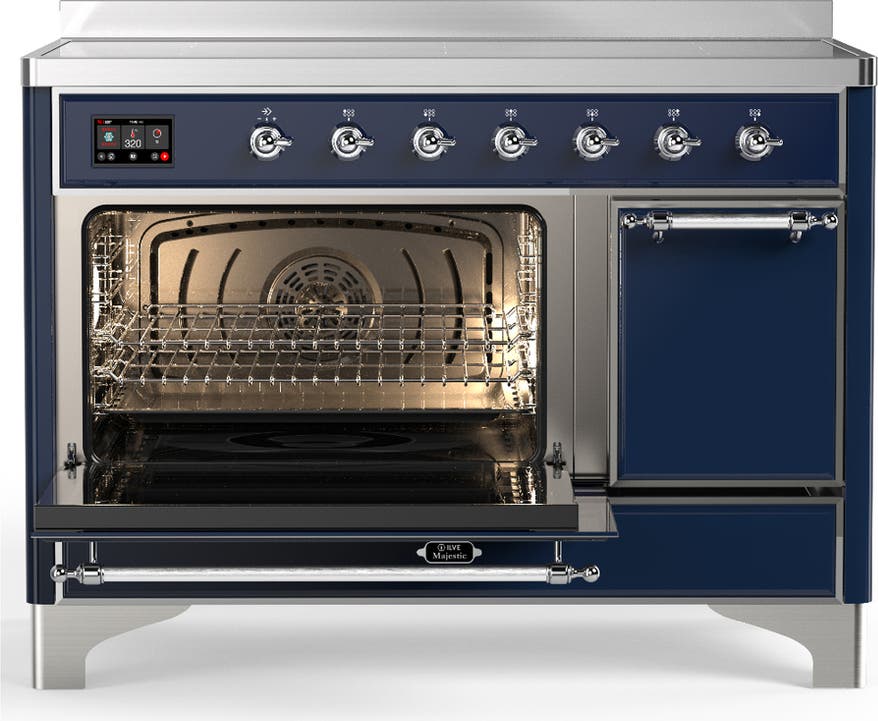 Ilve UMIB48QNR3MBC Midnight Blue With Chrome Trim