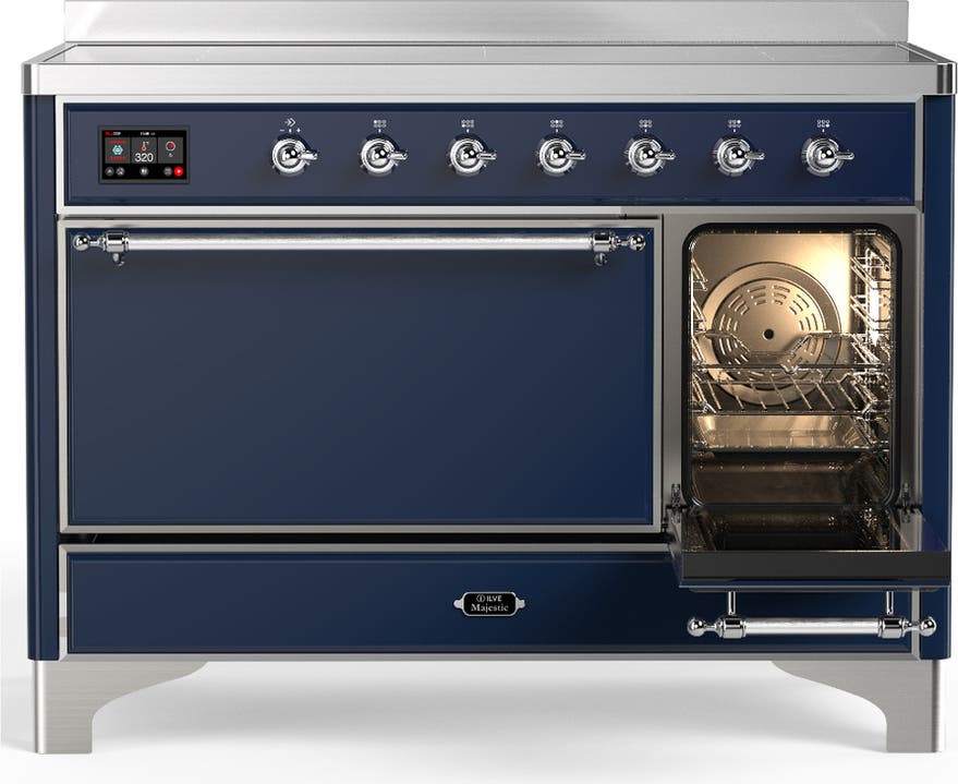 Ilve UMIB48QNR3MBC Midnight Blue With Chrome Trim