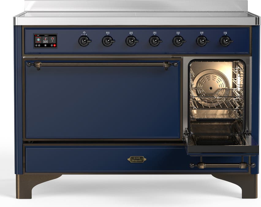 Ilve UMIB48QNR3MBB Midnight Blue With Burnished Trim