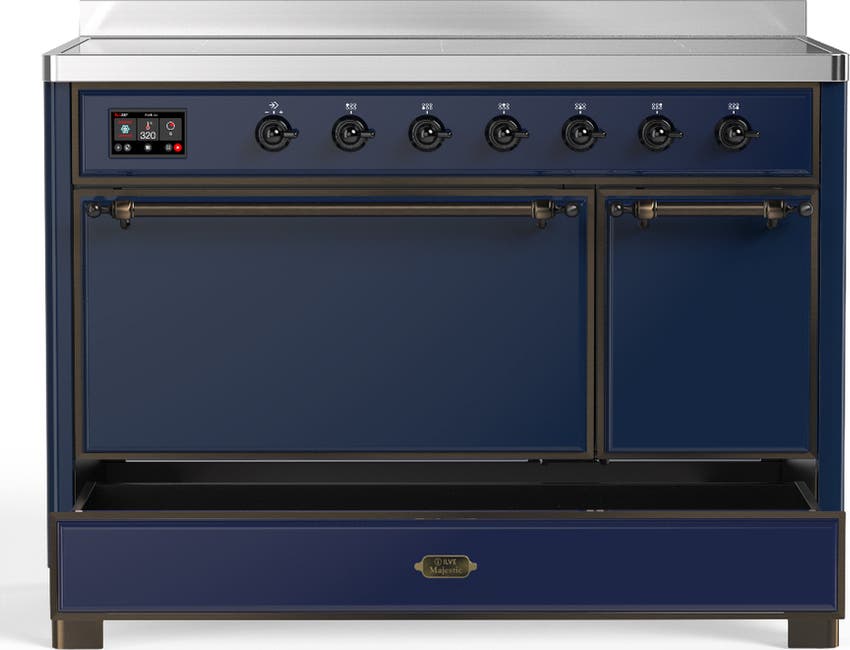 Ilve UMIB48QNR3MBB Midnight Blue With Burnished Trim