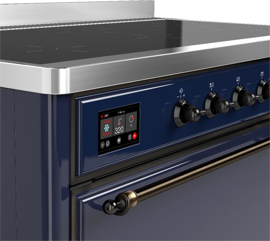Ilve UMIB48QNR3MBB Midnight Blue With Burnished Trim