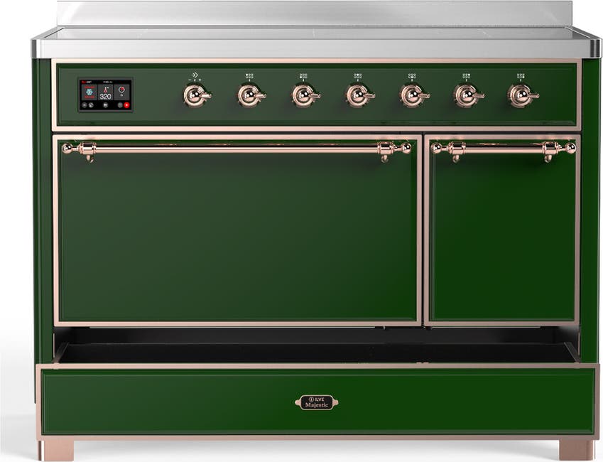 Ilve UMIB48QNR3EGP Emerald Green With Copper Trim