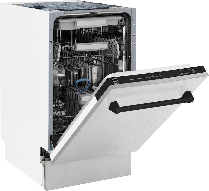 Zline DWVZSN18MB Durasnow Stainless Steel With Matte Black Handle, ...