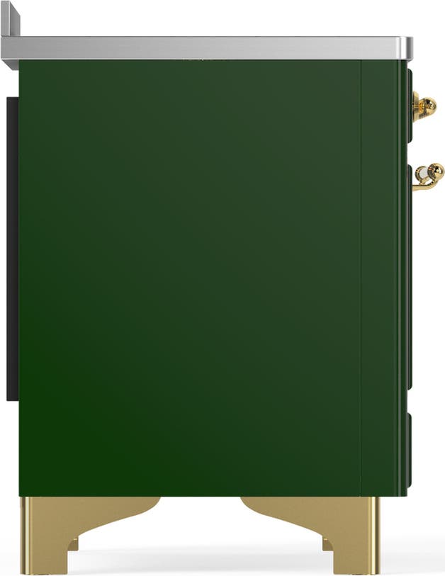 Ilve UMIB48QNR3EGG Emerald Green With Brass Trim