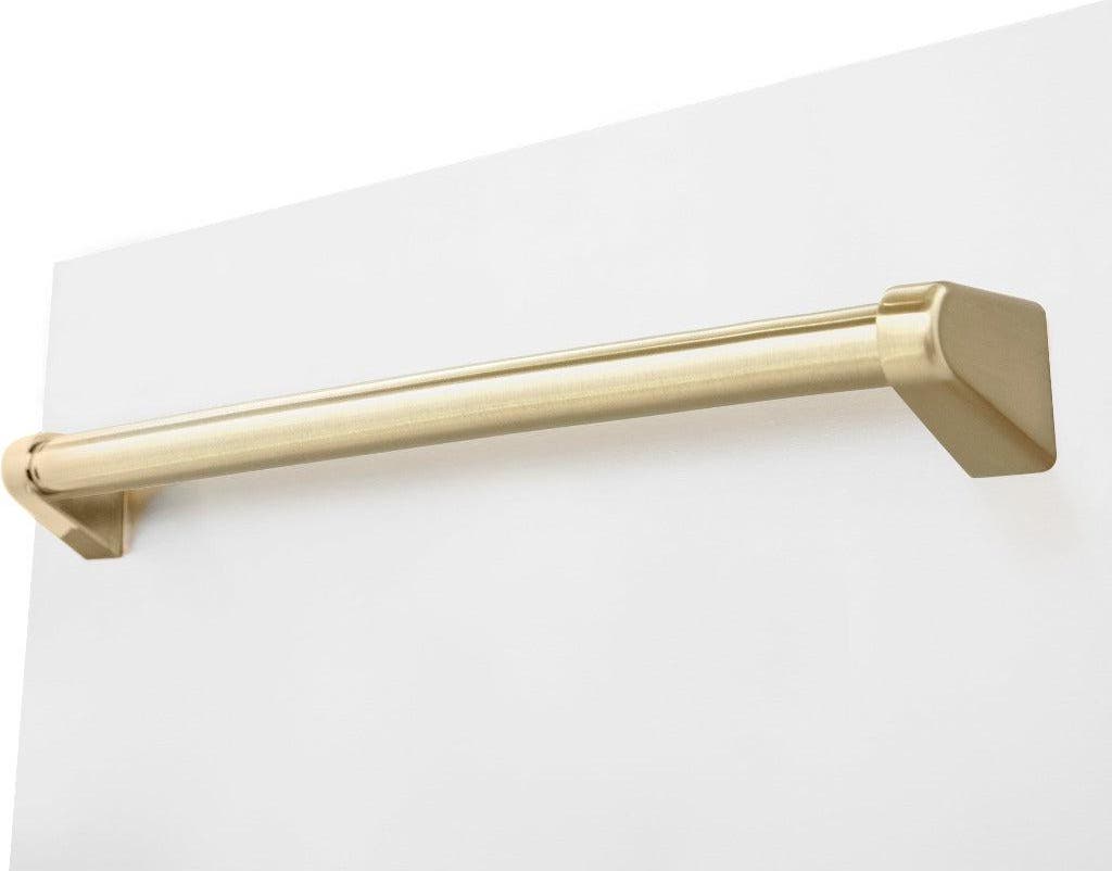 Zline DWVZWM18G White Matte With Gold Handle, 51dba