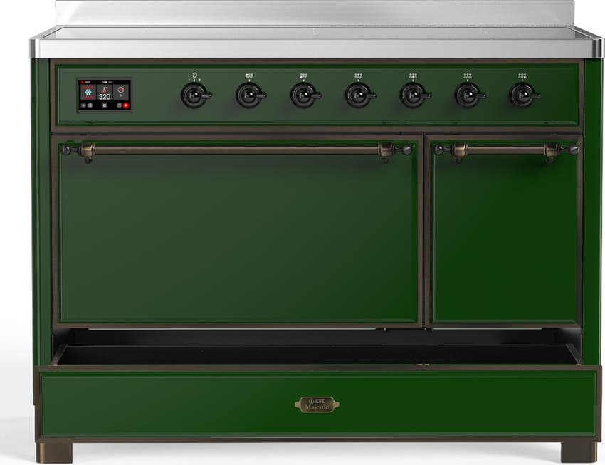 Ilve UMIB48QNR3EGB Emerald Green With Burnished Trim