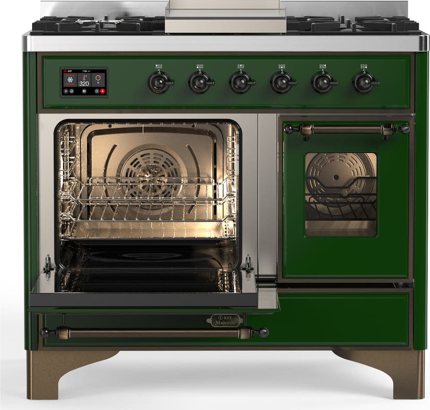 Ilve UMD40FNR3EGB Emerald Green With Burnished Trim, Natural Gas