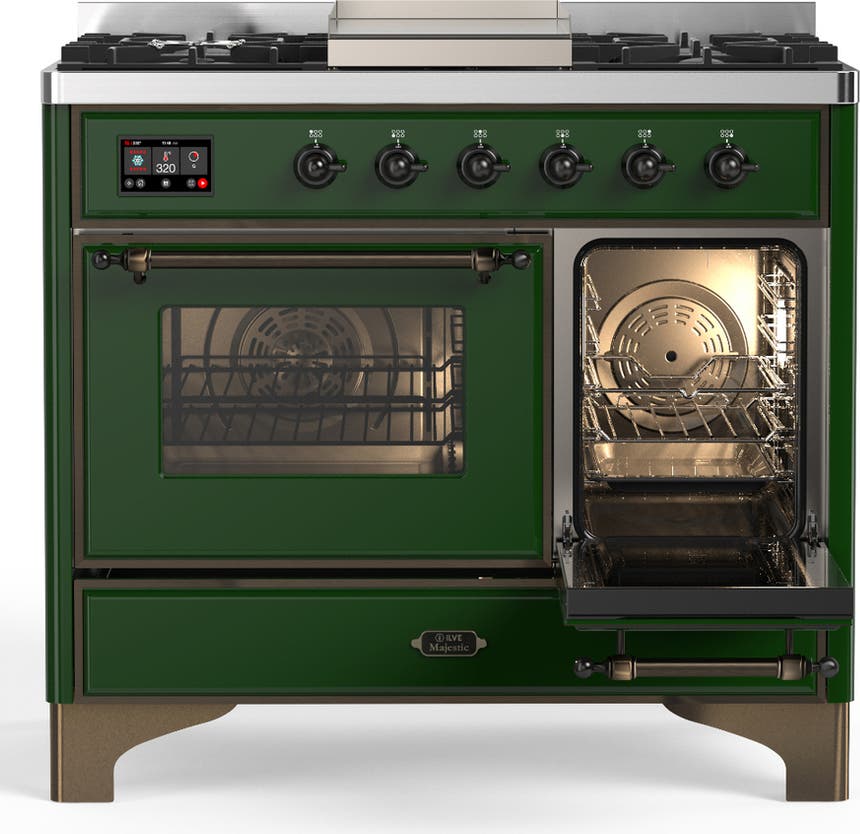 Ilve UMD40FNR3EGB Emerald Green With Burnished Trim, Natural Gas