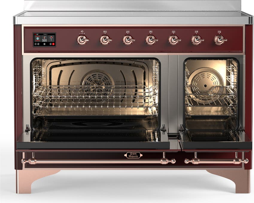 Ilve UMIB48QNR3BUP Burgundy With Copper Trim
