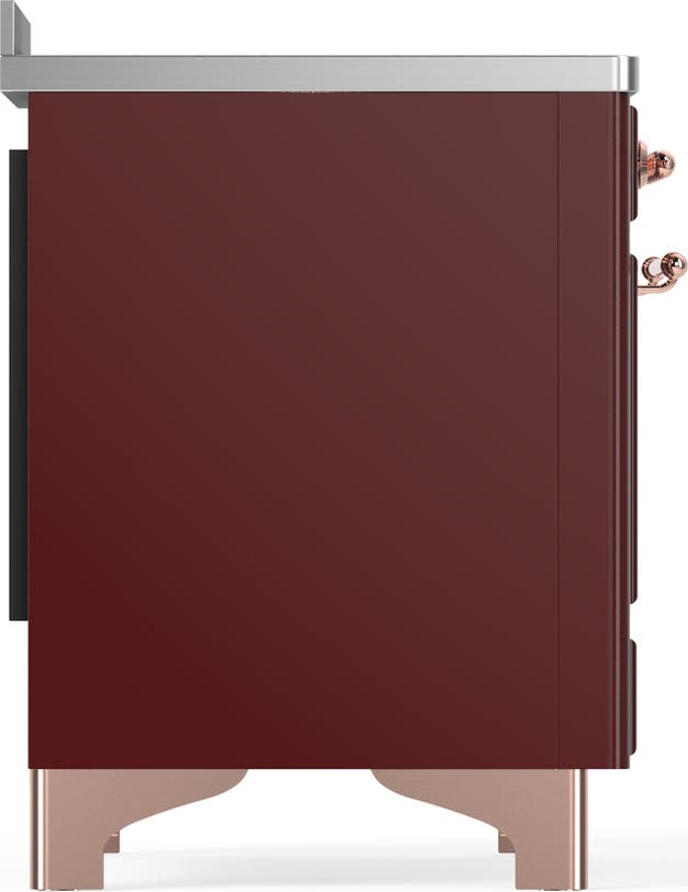 Ilve UMIB48QNR3BUP Burgundy With Copper Trim