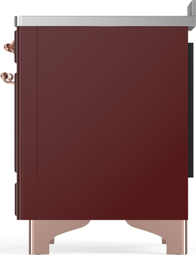 Ilve UMIB48QNR3BUP Burgundy With Copper Trim
