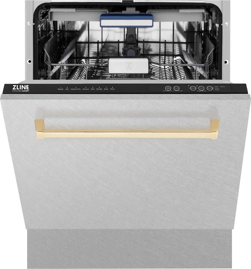 Zline DWVZSN24G Durasnow Stainless Steel With Gold Handle, 51dba