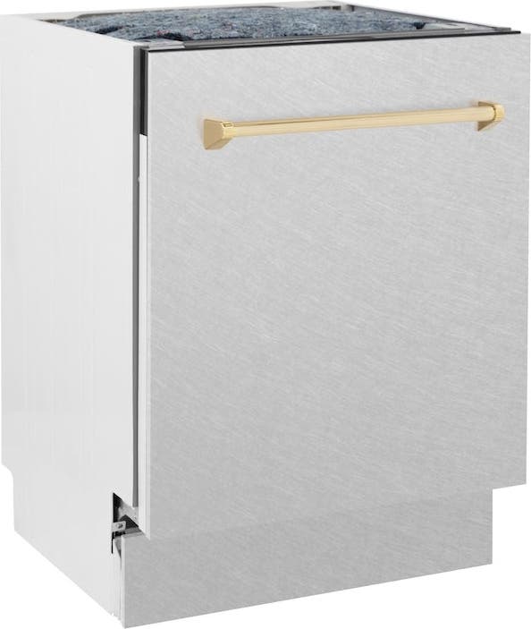 Zline DWVZSN24G Durasnow Stainless Steel With Gold Handle, 51dba