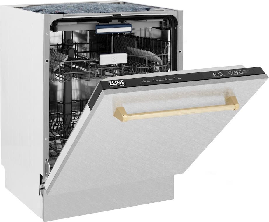 Zline DWVZSN24G Durasnow Stainless Steel With Gold Handle, 51dba