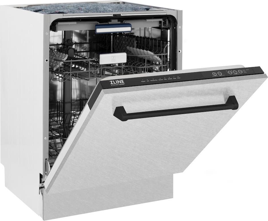Zline DWVZSN24MB Durasnow Stainless Steel With Matte Black Handle, ...