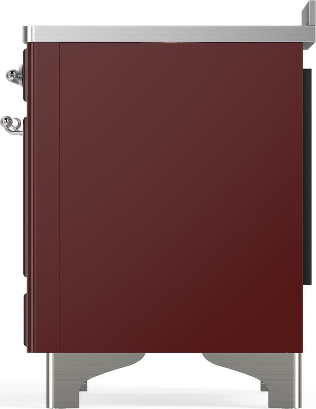 Ilve UMIB48QNR3BUC Burgundy With Chrome Trim