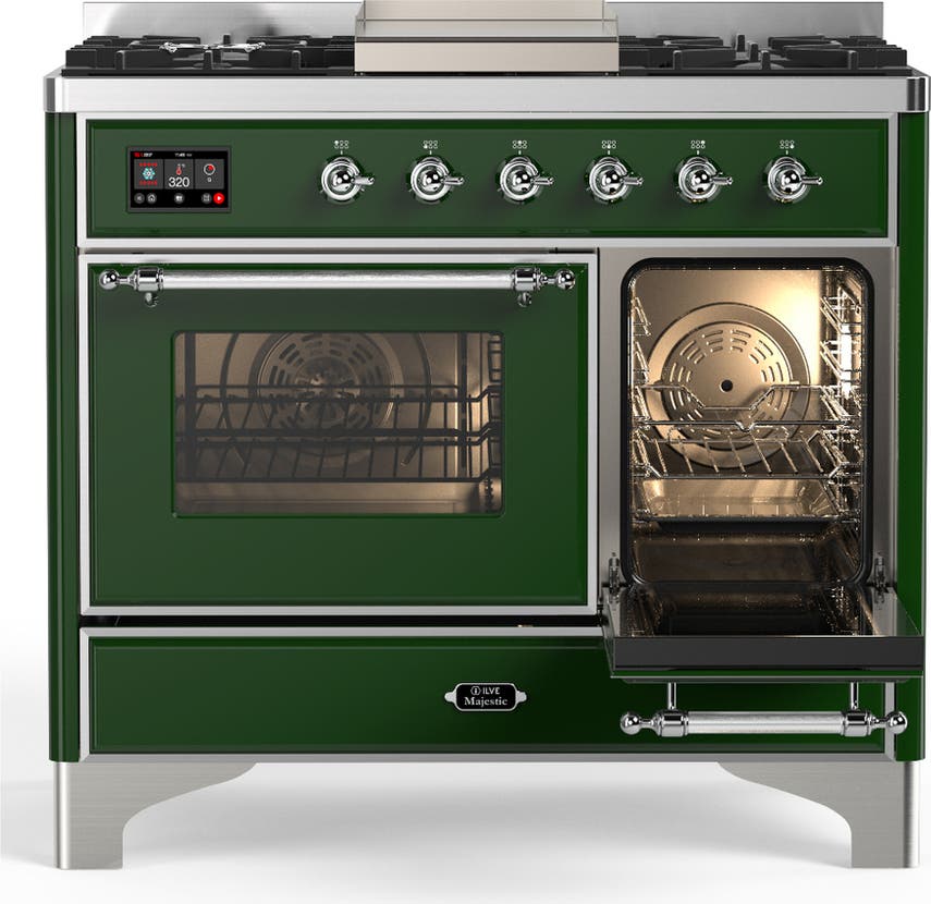 Ilve UMD40FNR3EGC Emerald Green With Chrome Trim, Natural Gas