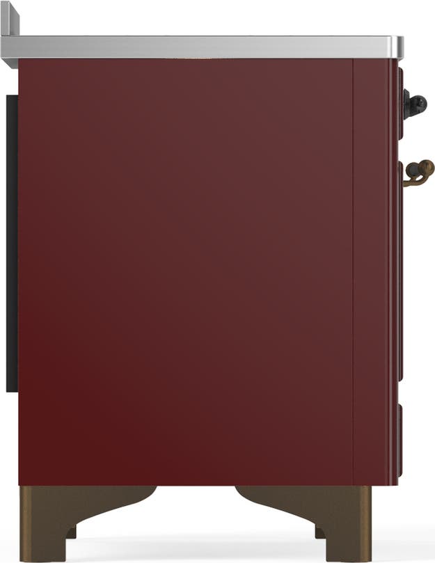 Ilve UMIB48QNR3BUB Burgundy With Burnished Trim