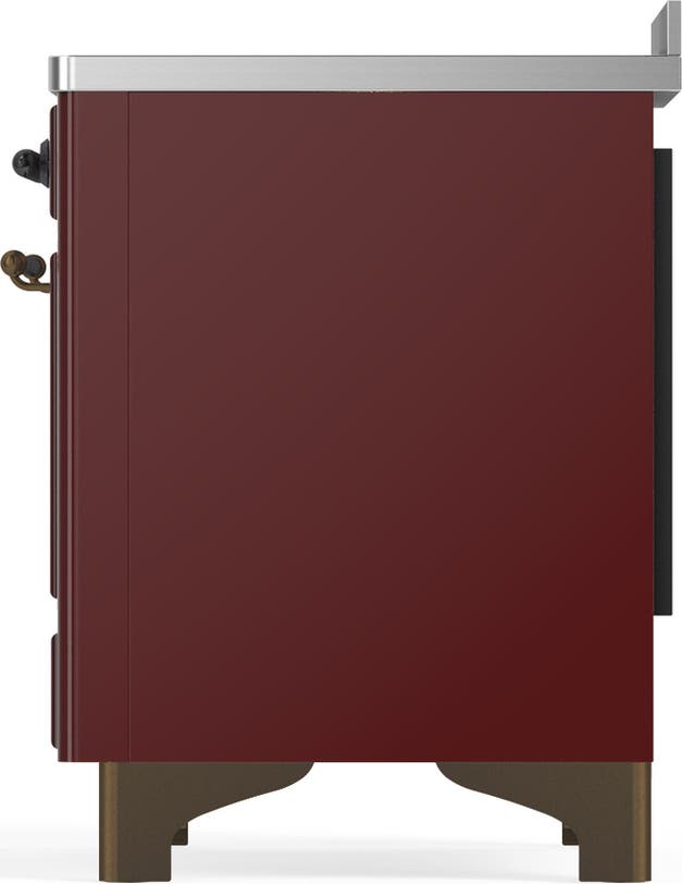 Ilve UMIB48QNR3BUB Burgundy With Burnished Trim