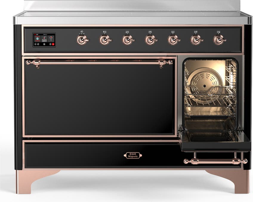 Ilve UMIB48QNR3BKP Glossy Black With Copper Trim