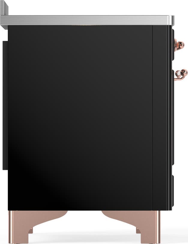 Ilve UMIB48QNR3BKP Glossy Black With Copper Trim