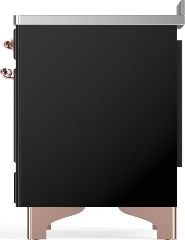 Ilve UMIB48QNR3BKP Glossy Black With Copper Trim