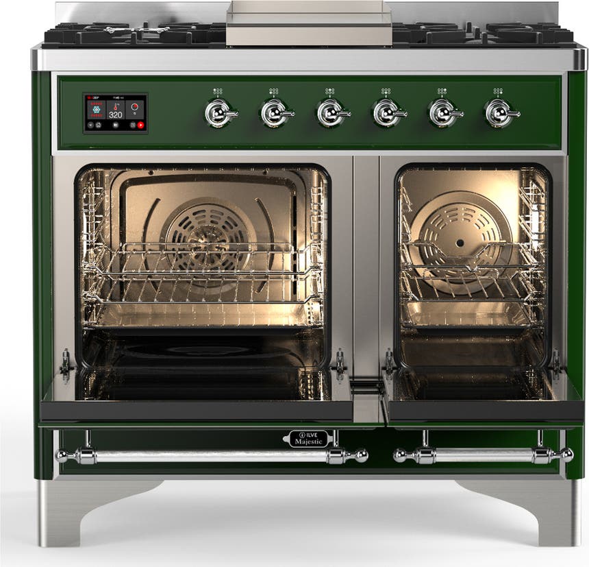 Ilve UMD40FNR3EGCLP Emerald Green With Chrome Trim, Liquid Propane