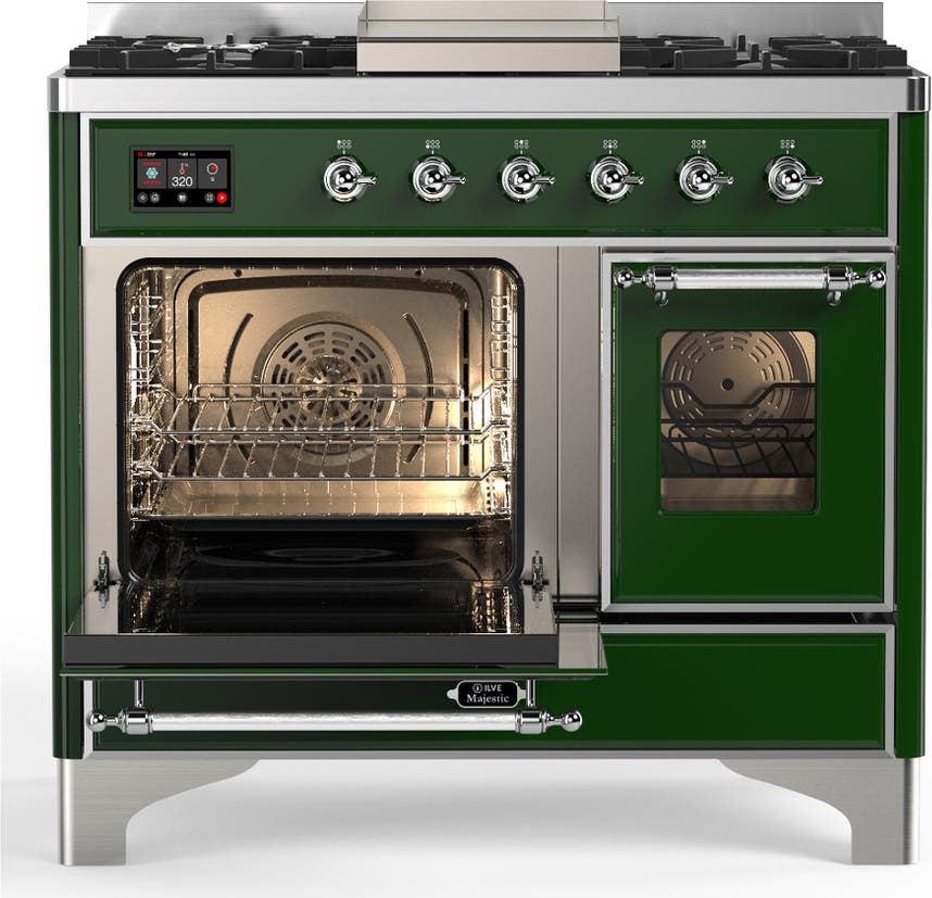 Ilve UMD40FNR3EGCLP Emerald Green With Chrome Trim, Liquid Propane