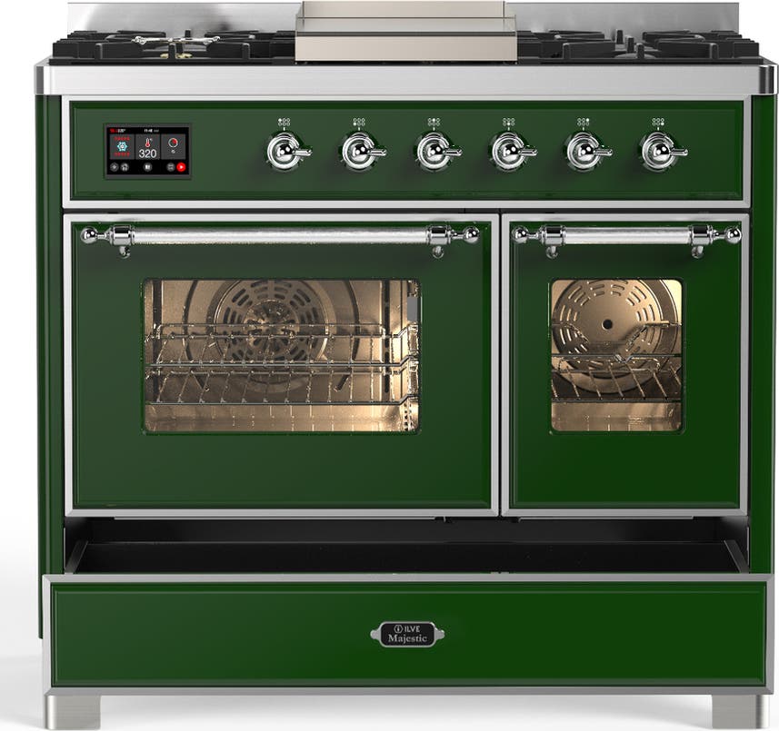 Ilve UMD40FNR3EGCLP Emerald Green With Chrome Trim, Liquid Propane