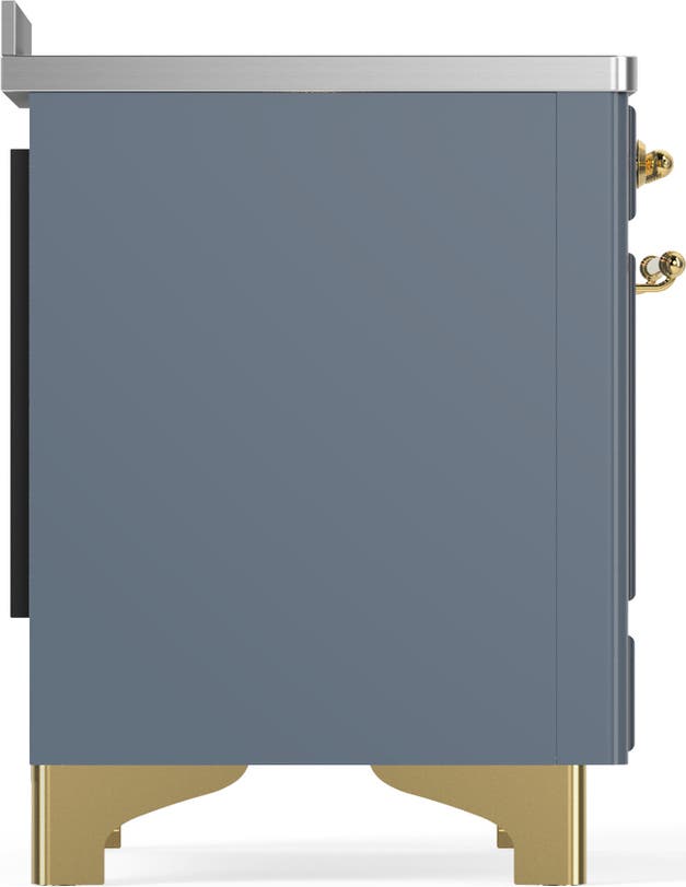 Ilve UMIB48QNR3BGG Blue Grey With Brass Trim