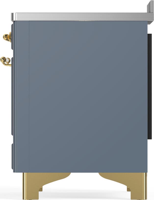 Ilve UMIB48QNR3BGG Blue Grey With Brass Trim