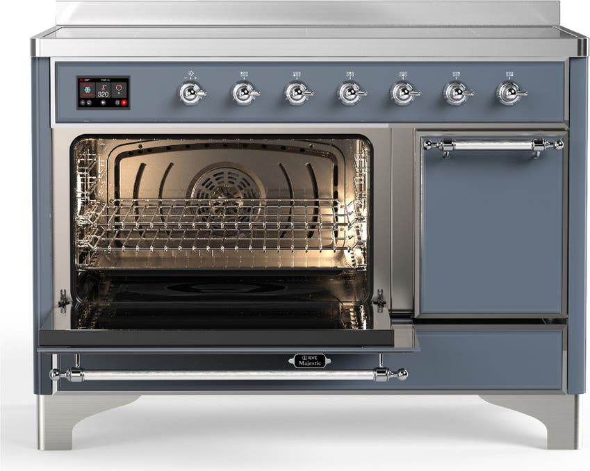 Ilve UMIB48QNR3BGC Blue Grey With Chrome Trim