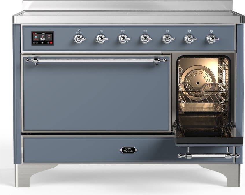 Ilve UMIB48QNR3BGC Blue Grey With Chrome Trim