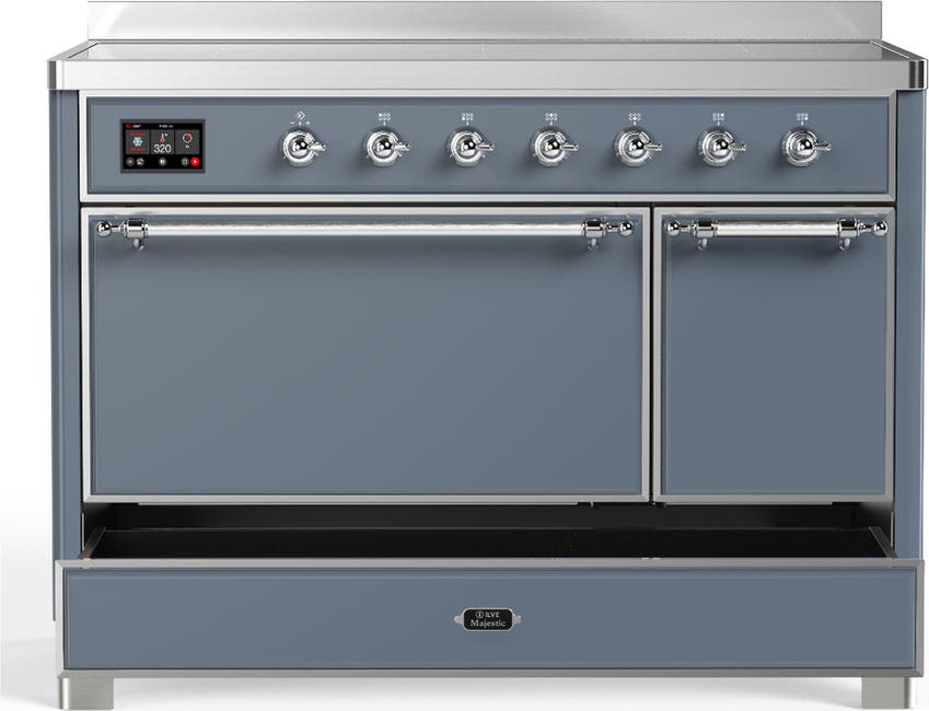 Ilve UMIB48QNR3BGC Blue Grey With Chrome Trim