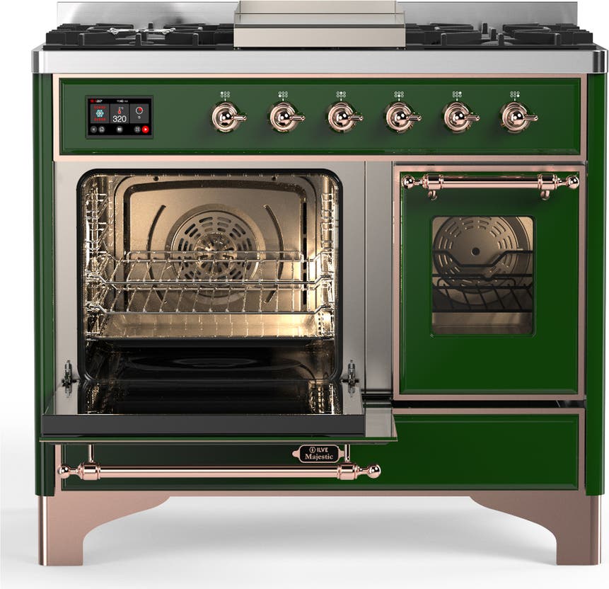Ilve UMD40FNR3EGP Emerald Green With Copper Trim, Natural Gas