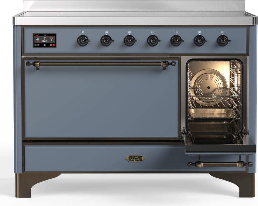 Ilve UMIB48QNR3BGB Blue Grey With Burnished Trim