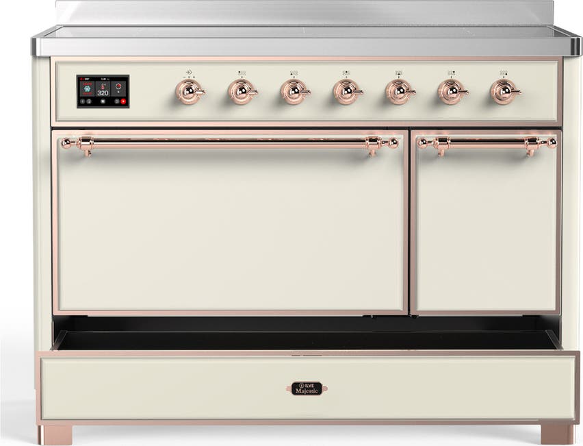Ilve UMIB48QNR3AWP Antique White With Copper Trim