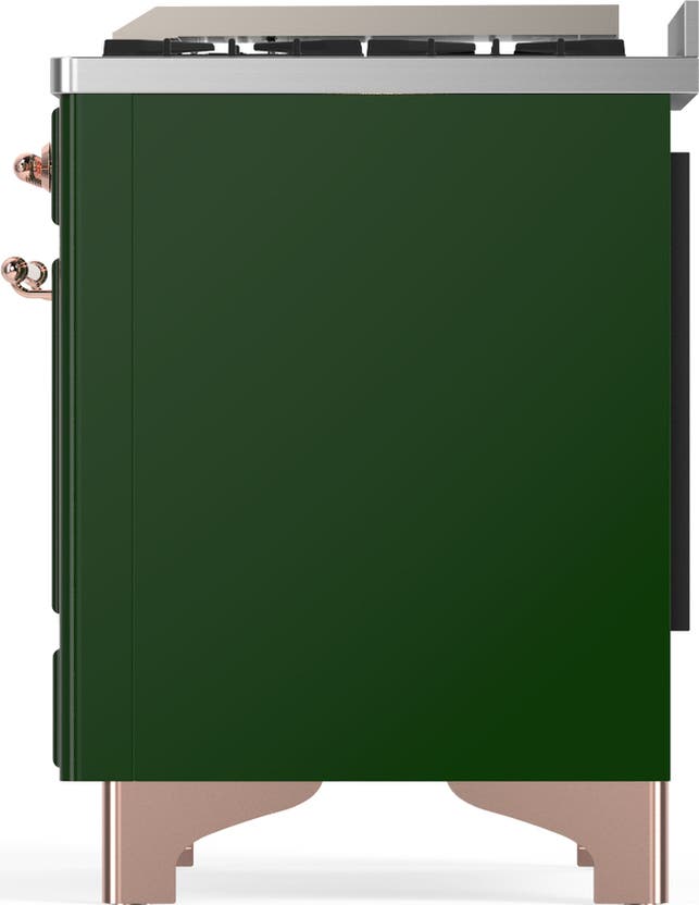 Ilve UMD40FNR3EGPLP Emerald Green With Copper Trim, Liquid Propane