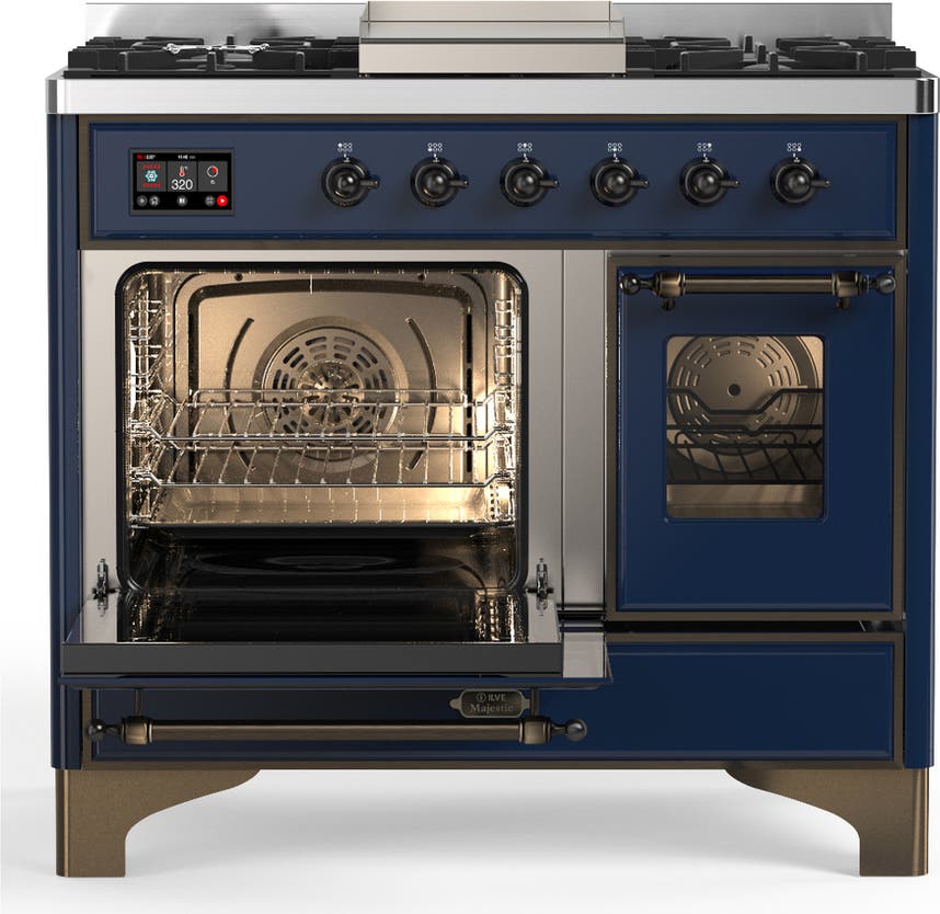 Ilve UMD40FNR3MBB Midnight Blue With Burnished Trim, Natural Gas
