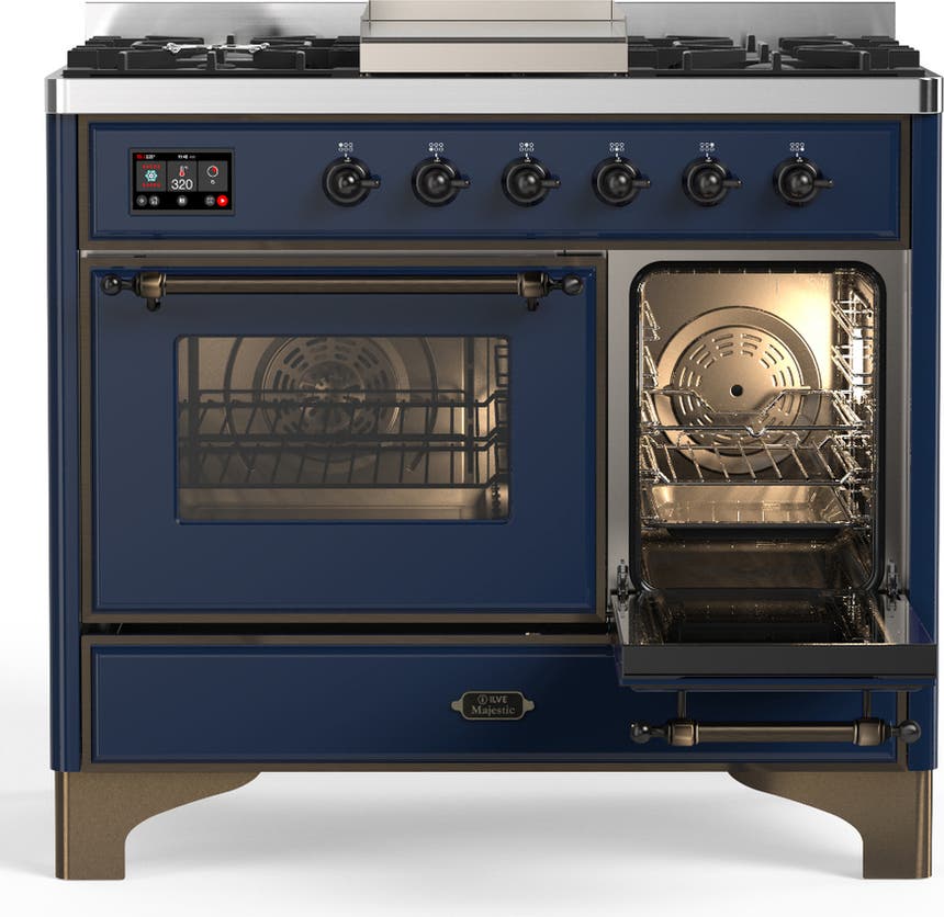 Ilve UMD40FNR3MBB Midnight Blue With Burnished Trim, Natural Gas