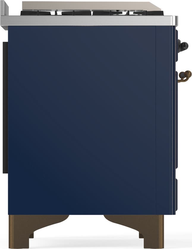 Ilve UMD40FNR3MBB Midnight Blue With Burnished Trim, Natural Gas