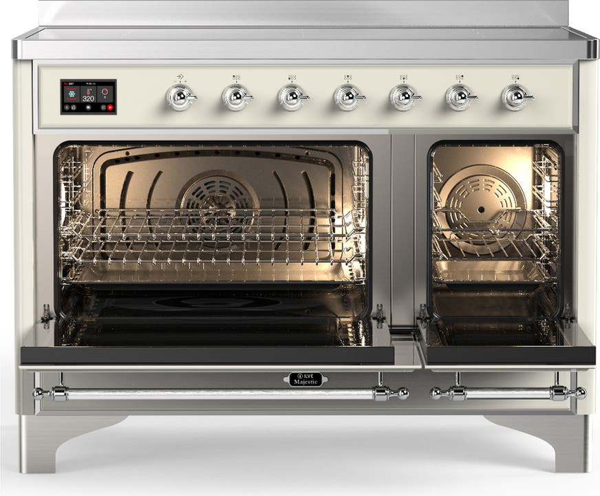 Ilve UMIB48QNR3AWC Antique White With Chrome Trim
